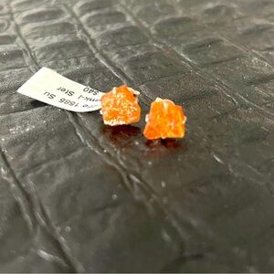 Sterling silver 925 one of a kind Sunstone rough earrings